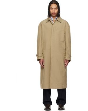 BOSS Water-Repellent Concealed Closure Coat - Natural