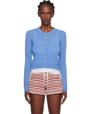 Holzweiler ブルー カシミヤ カーディガン