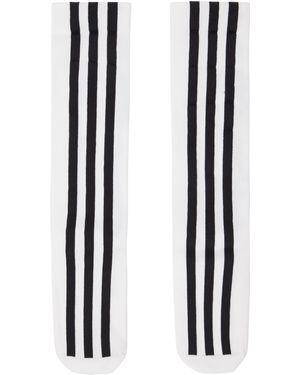 Y-3 ホワイト ストライプ ソックス - ブラック