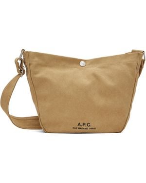 A.P.C. Khaki Journal Small Satchel - Black