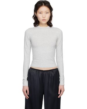 Skims Cotton Jersey Long Sleeve T-Shirt - White