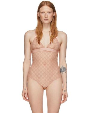 Gucci GG Tulle Bodysuit - Pink
