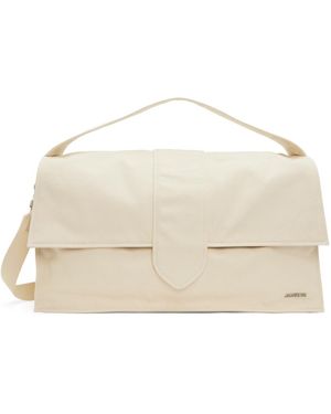 Jacquemus Le Chouchouコレクション オフホワイト Le Bambino De Voyage ダッフルバッグ - ブラック