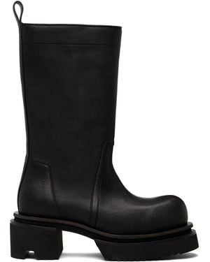 Rick Owens Temple Calf Pull On Bogun Boots - Black