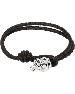 Bottega Veneta Knot Leather Bracelet - Black