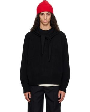 YACAIA Y-0008 Oversized Merino Cashmere Jumper - Black