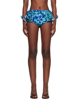 Dries Van Noten Ruffled Briefs - Blue