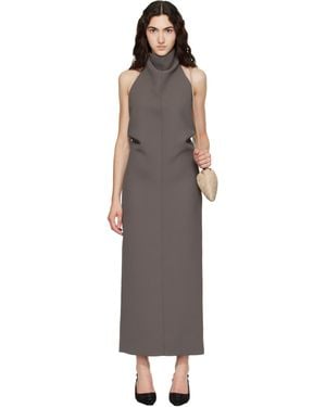 KHAITE Taupe Roxanne Maxi Dress - Brown