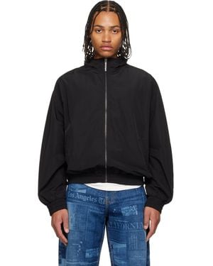 Palm Angels Classic Logo Windbreaker Jacket - Black