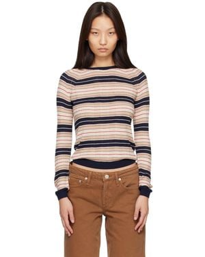 Rag & Bone Pull Teresa Et Bleu Marine À Rayures - Marron
