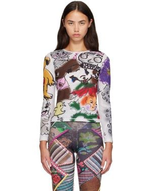 Chopova Lowena Spray It Fitted Mesh Top - Multicolour