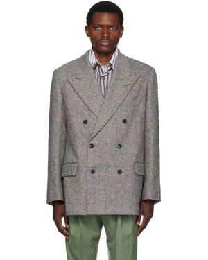 Dries Van Noten Wool Blazer - Gray