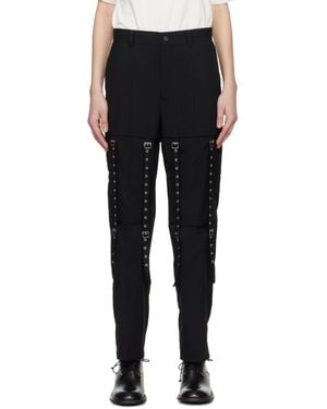 Noir Kei Ninomiya ブラック ウール オックスフォード トラウザーズ