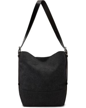 Lemaire Petit Cabas Noir À Anse De Style Ceinture