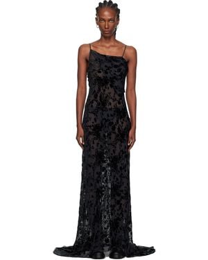 Ann Demeulemeester Aaricia Bias Slip Maxi Dress - Black