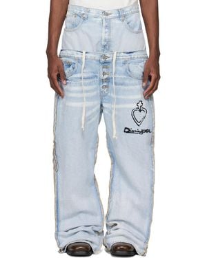 RIVINGTON roi Rebis Ocultista He Rose 3 Jeans - Blue