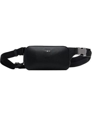 BOSS Grained Faux-Leather Belt Bag - Black