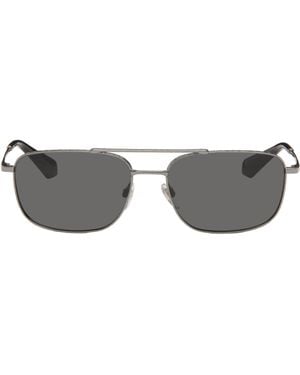 Burberry Gunmetal Square Sunglasses - Gray