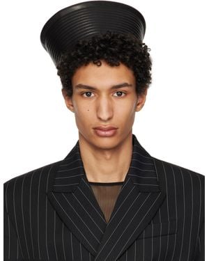 Jean Paul Gaultier 'The Leather Sailor' Hat - Black