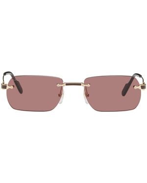 Cartier 'Première De Rectangular Metal Sunglasses - Black