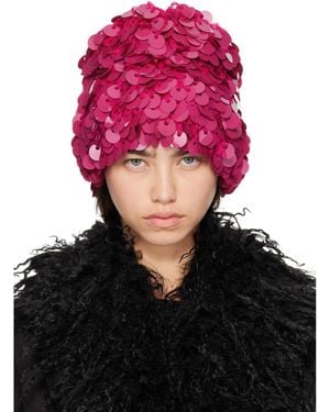 Anna Sui Pailettes Beanie - Black