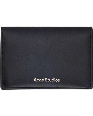 Acne Studios Folded Leather Card Holder - Black