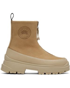 Canada Goose Tan Kya Zip-Up Boots - Brown