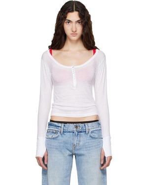 Raimundo Langlois Long Sleeve Henley - White