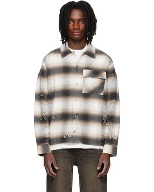 Represent All Over Initial Flannel Shirt - Black