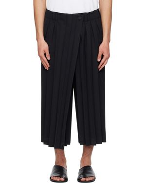 Homme Plissé Issey Miyake Edge Ensemble Trousers - Black