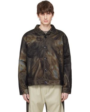 Serapis Blouson Noir Et À Motif Graphique