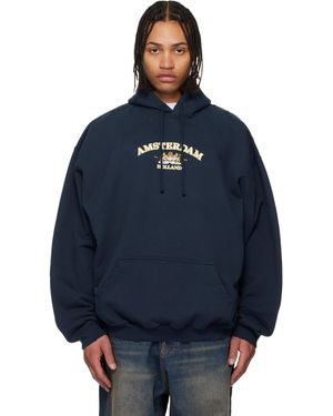 Vetements Pull À Capuche Holland Tourist Bleu Marine