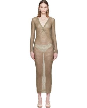 Valentino Tailored Elegance Lurex Maxi Dress - Black