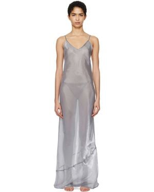 Skims Liquid Organza Cami Long Maxi Dress - Black