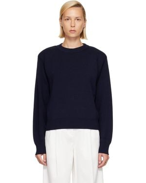 Rohe Statement Shoulder Crewneck Jumper - Blue