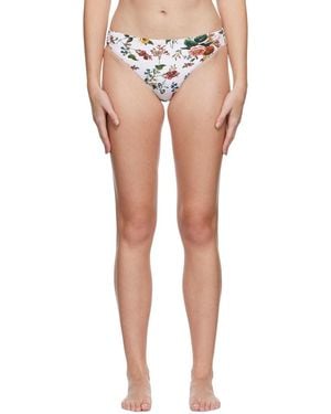 Erdem ホワイト Thea ビキニボトム - ブラック