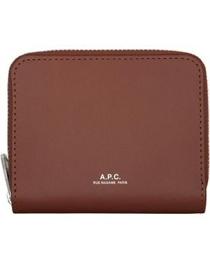A.P.C. Chelsea Zip Wallet - Brown