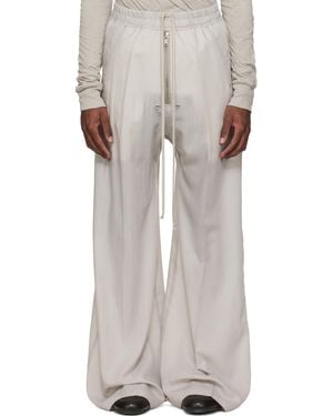 Rick Owens Off- Temple Wide Bela Trousers - White