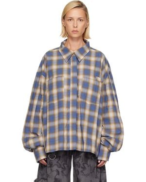 Collina Strada Chason Scrunch Shirt - Blue