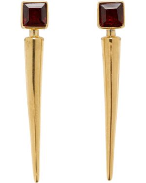 Jil Sander Garnet Earrings - Metallic
