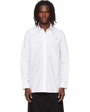 Simone Rocha Chemise Décontractée Turbo Blanche À Perles