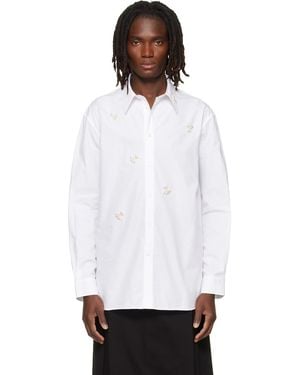 Simone Rocha Turbo Beaded Easy Shirt - White