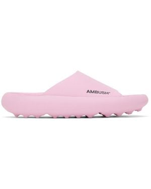 Ambush Pink Slider Sandals - Black