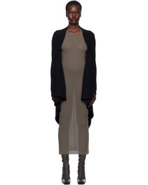 Rick Owens - Rick Owens ミディアムラップ カーディガン 黒の