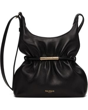 Balmain Sphynx Mini Smooth Leather Bag - Black
