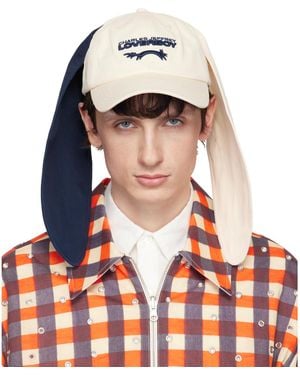 Charles Jeffrey Off- & Colour Block Bunny Cap - Red