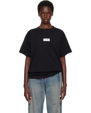 MM6 by Maison Margiela Logo Patch T-Shirt - Black