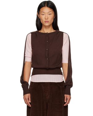 Kiko Kostadinov Corella Double Sleeve Jumper - Brown