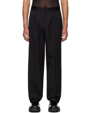 Louis-Gabriel Nouchi Five-Pocket Satin Band Smoking Trousers - Black