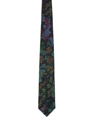 Dries Van Noten Floral Tie - Green